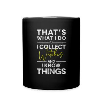 Montre-bracelet Mouvement suisse - Mug uni - noir - Devant