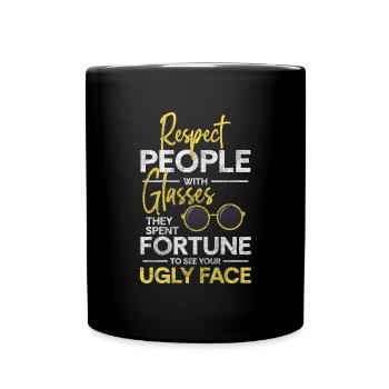 Glasses Jewelry Fashion Diopter - Full Colour Mug - black - Front