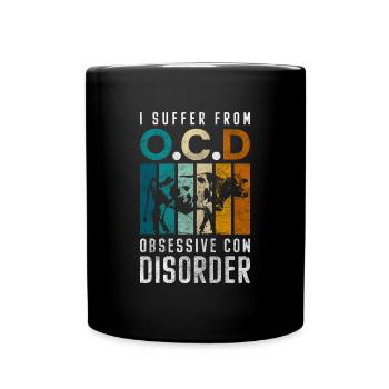 vache animal vache taches animal de pâturage - Mug uni - noir - Devant