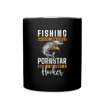 Fishing Carp Trip - Full Colour Mug - black - Front