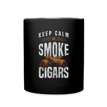 Zigarre Raucher Gentlemen Lifestyle Whiskey - Tasse einfarbig - Schwarz - Vorne