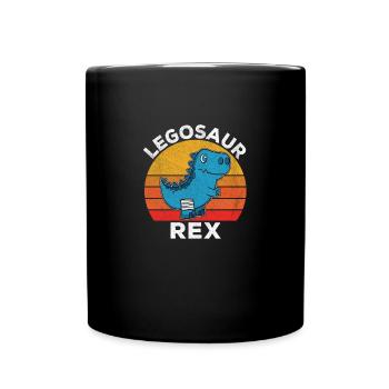 Dinosaur Broken Leg Good Recovery Retro - Full Colour Mug - black - Front