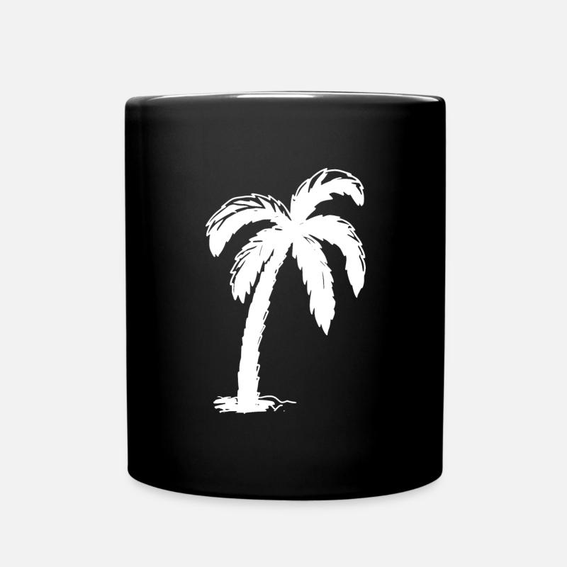 Pop Art | Palme - Tasse einfarbig - Schwarz