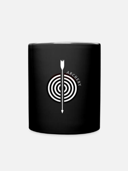 Bogenschießen Bogenschützen Bogenschütze Shirt - Tasse einfarbig - Schwarz