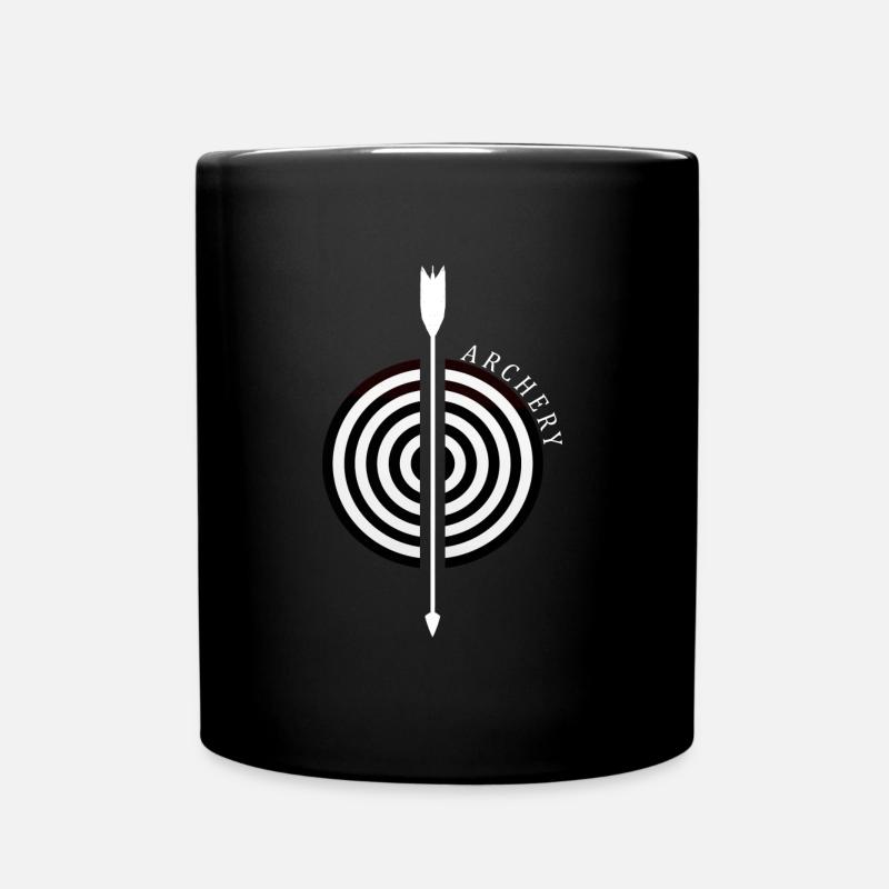 Bogenschießen Bogenschützen Bogenschütze Shirt - Tasse einfarbig - Schwarz