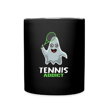 Tennis Match Balle Raquette de Tennis « Joueur de Tennis » - Mug uni - noir - Devant