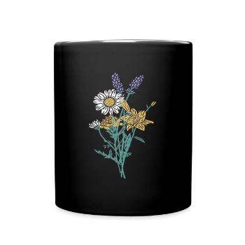 Bouquet of herbs - Full Colour Mug - black - Front