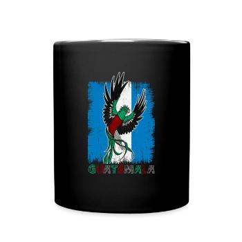 Guatemaltekisch Vogel Paradiesvogel Quetzal - Tasse einfarbig - Schwarz - Vorne
