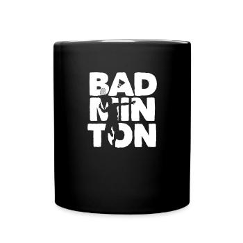 Racquet Shuttlecock Player Badminton - Full Colour Mug - black - Front
