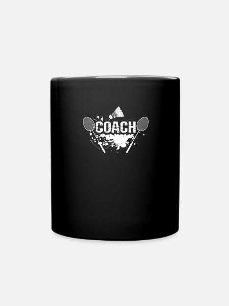 Raquette Volant Coach Badminton - Mug uni - noir