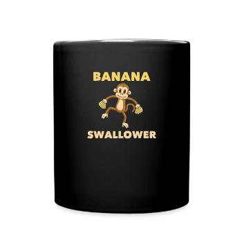 Singe Banane Avaleur Gorille - Mug uni - noir - Devant