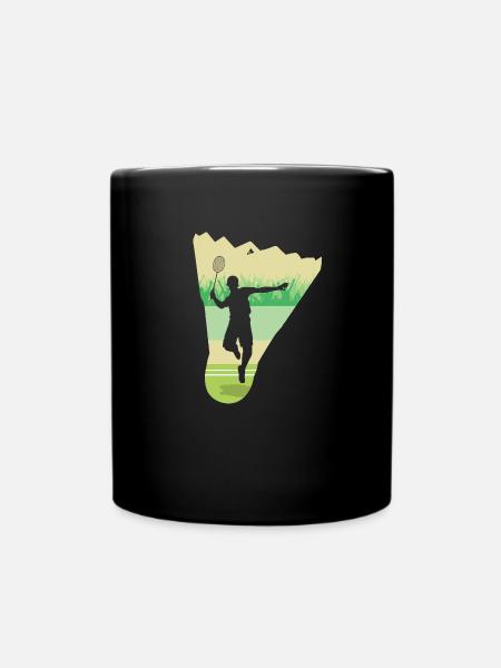 Joueur de volant rétro de badminton - Mug uni - noir