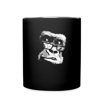 Singe Chimpanzé Gorille Lunettes de Soleil Ape - Mug uni - noir - Devant