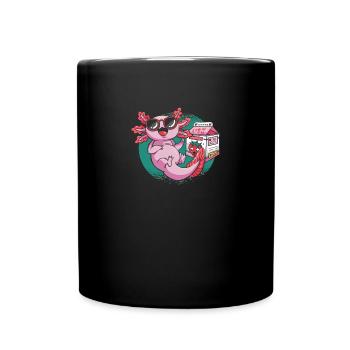 Kawaii Strawberry Milk Shake Axolotl - Mug uni - noir - Devant