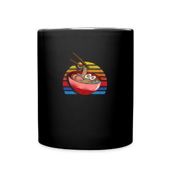 Ramen Bowl Pasta Japan Kawaii Ramen - Full Colour Mug - black - Front