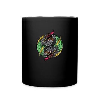 Fantasy RPG Dragons Magic Dungeon - Full Colour Mug - black - Front