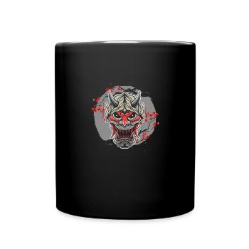 Kanji Japon Oni Démon Masque Ninja Samouraï - Mug uni - noir - Devant