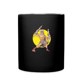 Ancient God Greek Zeus Mythology - Full Colour Mug - black - Front