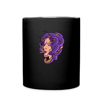 Ancient God Greek Medussa Mythology - Full Colour Mug - black - Front