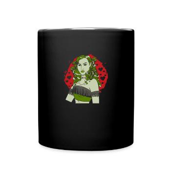 Ancient God Greek Medussa Mythology - Full Colour Mug - black - Front