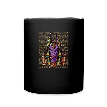 Hiéroglyphes Roi Tut Mythologie égyptienne - Mug uni - noir - Devant