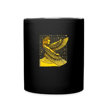 Hieroglyphen Isis Ägyptische Mythologie - Tasse einfarbig - Schwarz - Vorne