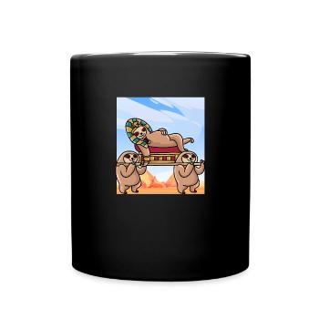 Hiéroglyphes Paresseux Tutan Mythologie égyptienne - Mug uni - noir - Devant