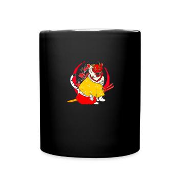 Kanji Japan Katana Oni Ninja Cat Samurai - Tasse einfarbig - Schwarz - Vorne