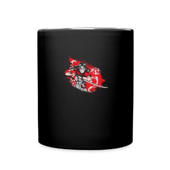 Kanji Japan Japanisches Mädchen Ninja Samurai - Tasse einfarbig - Schwarz - Vorne