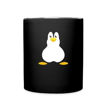 Halloween Pinguin Kostüm Pinguin - Tasse einfarbig - Schwarz - Vorne