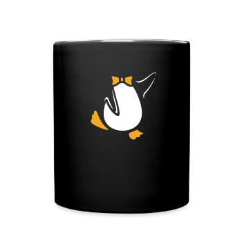 Halloween Pinguin Kostüm Pinguin - Tasse einfarbig - Schwarz - Vorne