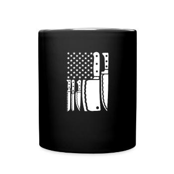 Cooking USA Flag Choose Weapon Food Chef - Full Colour Mug - black - Front
