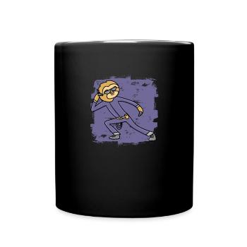 Detective Sloth Agent Officer Detective - Full Colour Mug - black - Front