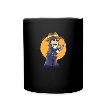 Service-Agent Offizier Detektiv - Tasse einfarbig - Schwarz - Vorne