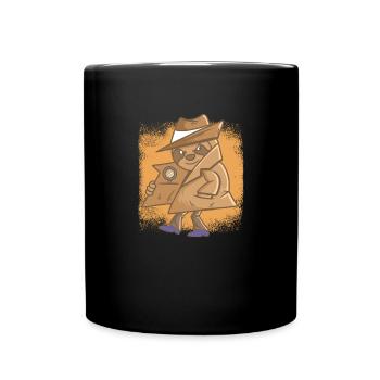 Detective Sloth Agent Officer Detective - Full Colour Mug - black - Front