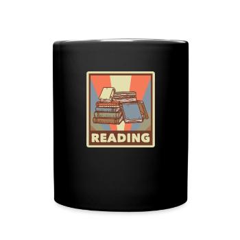 Book Nerd Learning Librarian Reading - Full Colour Mug - black - Front