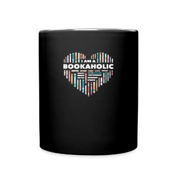 I A Bookaholic Librarian Reading - Full Colour Mug - black - Front