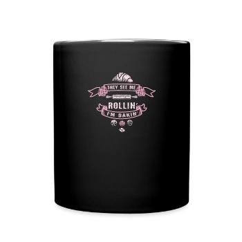 Baker Rollin Bakin' Confectioner Baking - Full Colour Mug - black - Front