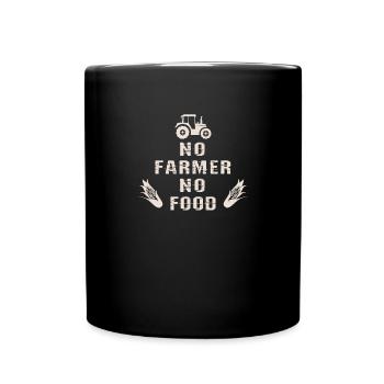 Tractor No Farmer No Food Farmer Farming - Full Colour Mug - black - Front