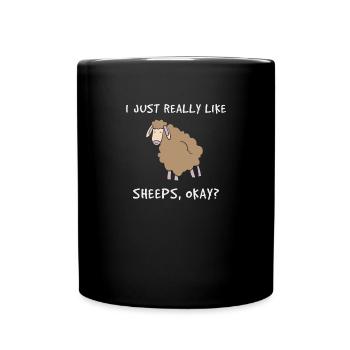 J’aime vraiment l’élevage de moutons - Mug uni - noir - Devant