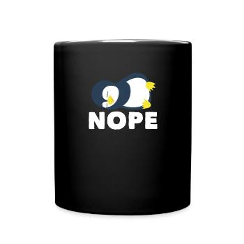 Nö Winter Arktischer Seevogel Pinguin - Tasse einfarbig - Schwarz - Vorne