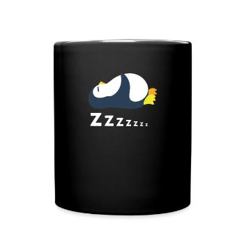 Zzzzzzz Winter Arktischer Seevogel Pinguin - Tasse einfarbig - Schwarz - Vorne