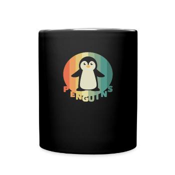 Pinguine Winter Arktis Seevogel Pinguin - Tasse einfarbig - Schwarz - Vorne