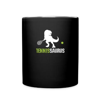 Sport Racket Tennissaurus Racquet Tennis - Full Colour Mug - black - Front