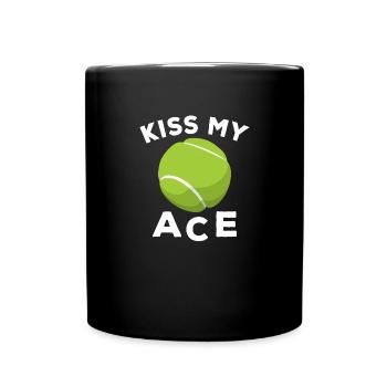 Sportschläger Kiss Ace Racquet Tennis - Tasse einfarbig - Schwarz - Vorne