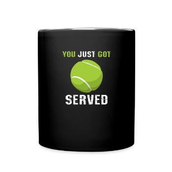 Raquette de sport que vous venez de recevoir Tennis - Mug uni - noir - Devant