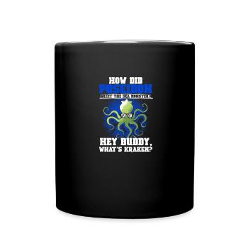 Poseidon Greet The Sea Monster Mythology - Full Colour Mug - black - Front