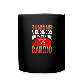Marathon Business Is Cardio Running - Full Colour Mug - black - Front