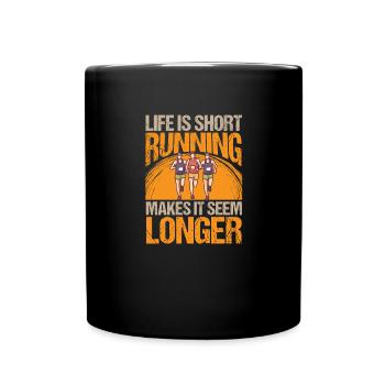 Makes It Seem Longer Jogging Running - Full Colour Mug - black - Front