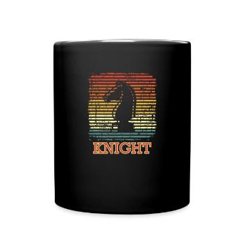Knight Checkmate Sport Chessboard Chess - Full Colour Mug - black - Front